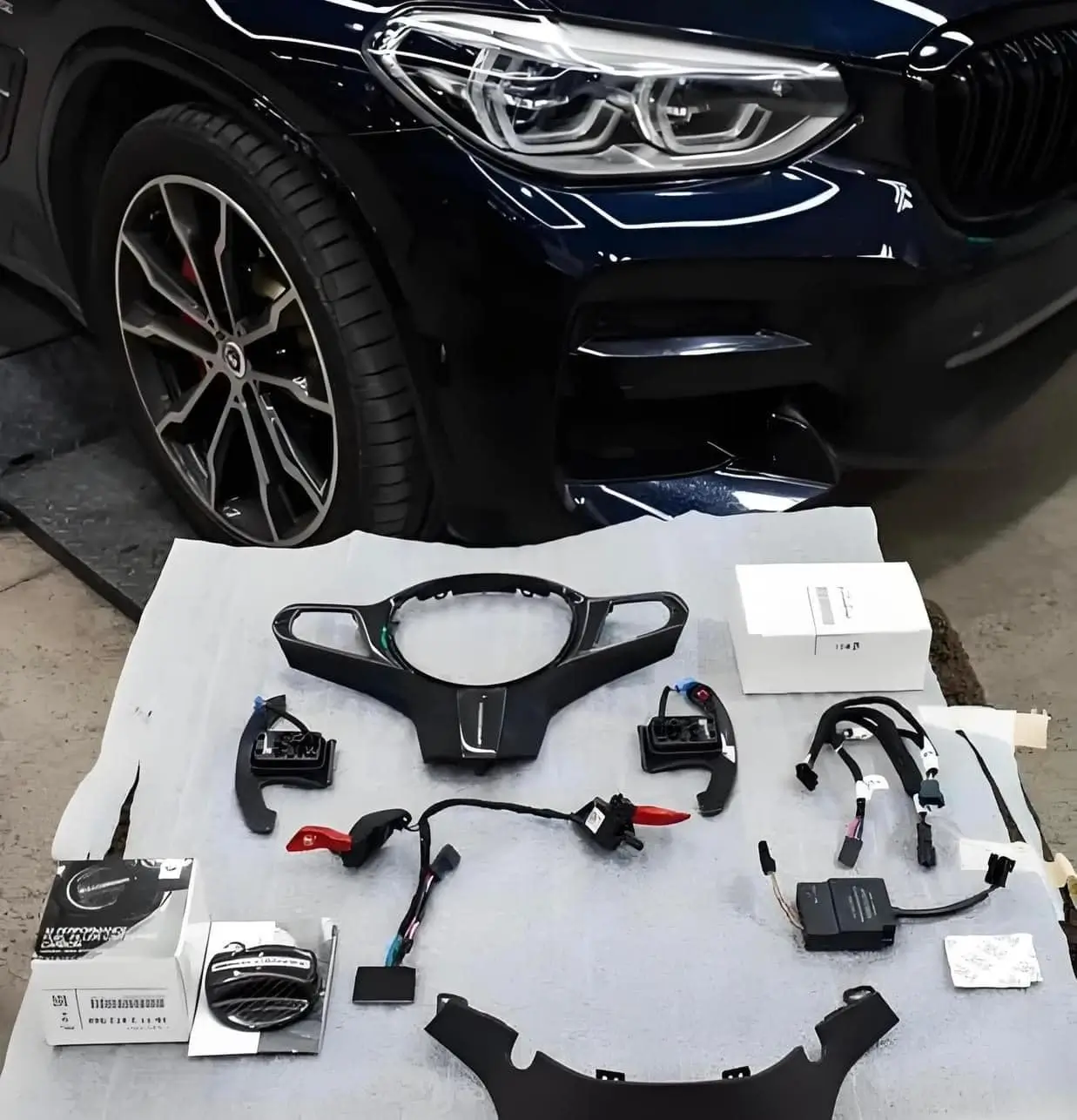 Lẫy số BMW Carbon - Trims