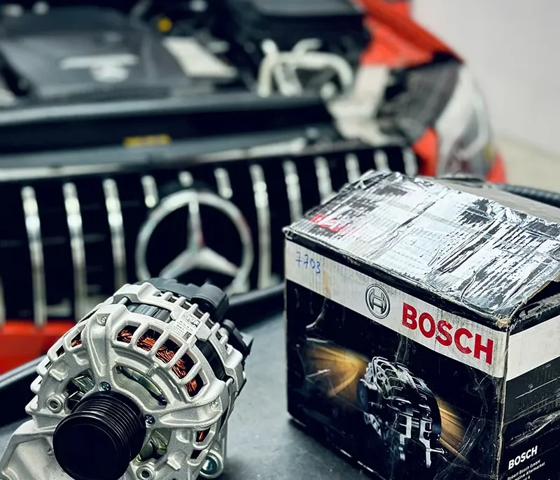 Mercedes GLC thay thế máy phát điện, kiểm tra bình ắc quy